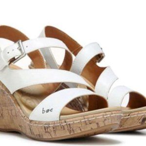 NEW B.O.C Born Concept White Wedge Shoes